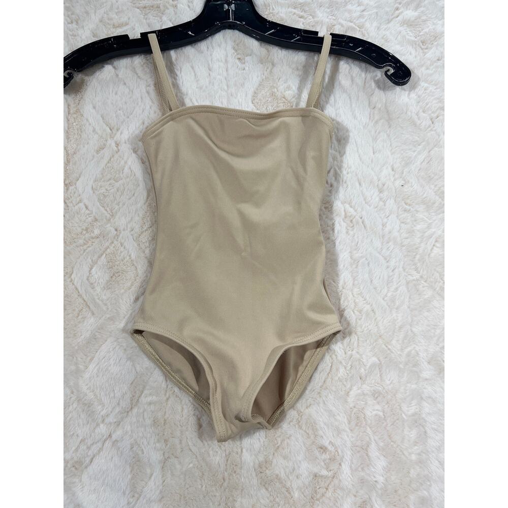Capezio Girls Nude Ballet Dance Leotard Child Small EUC